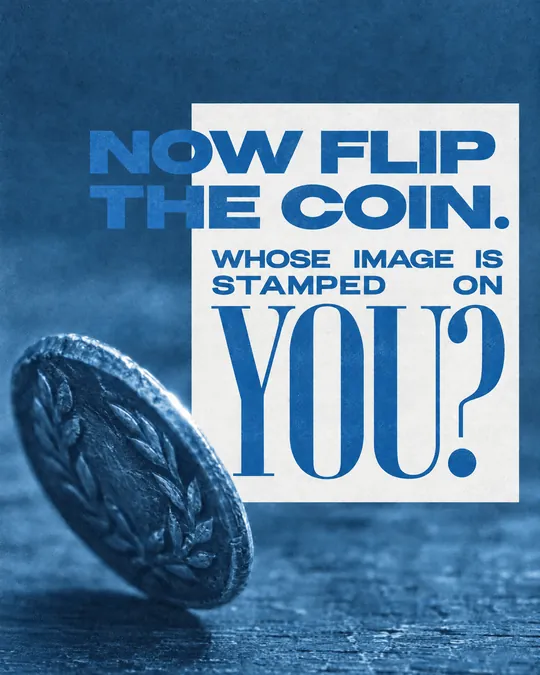 Slide 5: Now flip the coin. Whose image is stamped on you?